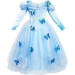 Dguisement cendrillon - disney princesses - robe  manches longues - bleu - pour filles  partir de ...