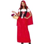 Dguisement chaperon rouge luxe femme - conte de fes - personnage fiction - polyester - rouge