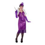 Dguisement charleston dancer violet pour femme - disfrazzes - bandana veste robe et gants