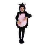 Déguisement chat enfant - ptitclown - noir - combinaison avec capuche Déguisement chat enfant - ptitclown - noir - combinaison avec capuche