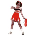 Dguisement cheerleader usa zombie femme m rouge bordeaux