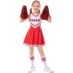 D�guisement cheerleader - zgeer - fille - rouge - polyester - avec pompons