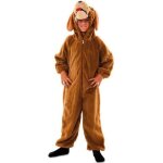 D�guisement - chien marron - combinaison avec capuche - int�rieur - enfant 3 - 4 ans