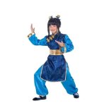 Dguisement chinita bleu pour fille - disfrazzes - bandeau avec des arcs - tunique - ceinture - polyester ...
