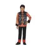D�guisement - d�guisement chinois orange enfant - t - shirt gilet pantalon - 5 - 6 ans - fille