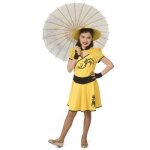 D�guisement chinoise ling fille - asie - jaune - enfant - polyester