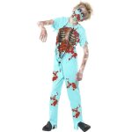 Dguisement chirurgien zombie - smiffys - enfant - bleu - halloween