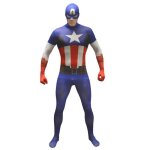 D�guisement classique captain america adulte morphsuits - bleu - homme