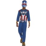 D�guisement - captain america - enfant 9 / 10 ans - combinaison imprim�e - cagoule en mousse