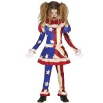Dguisement clown - patriotique - fille - 3 / 4 ans - satin - halloween - rouge