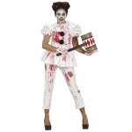 Dguisement clown pierrot sanguinaire femme blanc - halloween
