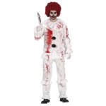 Dguisement clown pierrot sanguinaire homme blanc halloween - t - shirt collerette pantalon