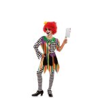 Dguisement de clown sinistre multicouleur pour fille