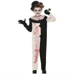 Dguisement clown terreur pierrot garcon 5 / 6 ans noir