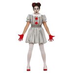 Déguisement clown vintage gris femme Déguisement clown vintage gris femme