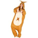 Costume - fiestas guirca - d�guisement kangourou adulte - tissu ocre - capuche - mixte