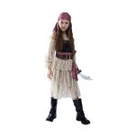 D�guisement corsaire - ptit clown - costume fillette corsaire - robe dentelle beige - gilet simili?cuir ...