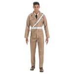 Dguisement costume gendarme saint - tropez homme m beige ivoire crme cru naturel taupe