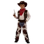 Dguisement cow boy enfant - party pro - taille 7 - 9 ans - marron polyester
