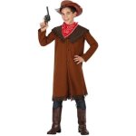 Dguisement cow - boy garon - atosa - enfant 10 - 12 ans - tunique marron  franges et foulard rouge ...