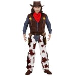 Dguisement cow boy texas rangers - widmann - enfant - noir - gilet bandana chapeau et pantalon chaps ...