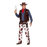 Dguisement de cowboy classique - widmann - xl - gilet mini - chaps mouchoir chapeau - multicolor - marron ...