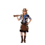 D�guisement cowgirl motifs vache disfrazzes - chemise jupe ceinture et mouchoir - fille 5 ans et plus ...