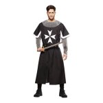 Dguisement de crois mdival noir pour homme - disfrazzes - tunique et ceinture incluses