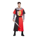 Dguisement crois mdival rouge et noir disfrazzes - tunique et ceinture - homme - intrieur