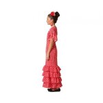 Dguisement danseuse flamenco - ac - dco - 7 / 9 ans - rouge  pois blanc - polyester - enfant