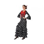 Dguisement danseuse de flamenco noir - ac - dco - xs / s - robe  pois avec franges et trane