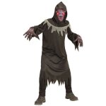 Dguisement dmon enfant - marque inconnue - tunique gants et masque - effets lumineux - noir