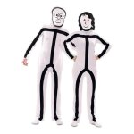 Dguisement dessin infantile pour adulte - disfrazzes - combinaison et 2 masques - multicolore