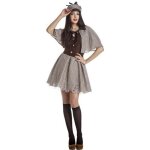 D�guisement de d�tective f�minin - noir - taille adulte - robe avec jupon et chapeau - soir�e costum�e ...