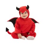 Dguisement diable bb - funidelia - 119612 - halloween carnaval et noel - rouge - 12 mois