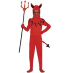 Dguisement diable prince des tnbres enfant 5 / 6 ans - rouge - polyester - halloween