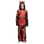 Dguisement diable squelette enflamm garcon 10 / 12 ans rouge bordeaux