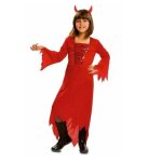 Dguisement diablesse rouge - marque - modle - robe rouge - manches longues vases - serre - tte avec ...