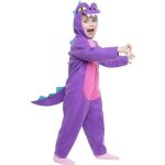 D�guisement - dinosaure - violet - 3 � 12 ans - combinaison capuche et queue