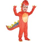 Dguisement dinosaure orange enfant - animaux - polyester - normes ue