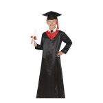 D�guisement de dipl�m� - guirca - rouge et noir - chapeau et tunique - pour enfant et ado - 5 - 6 ans ...