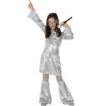 Dguisement disco - ac - dco - polyester - 3 - 4 ans - argent