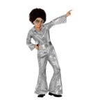 Dguisement disco argent garon