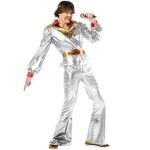 D�guisement - disco argent� - homme - ann�es 70 - gris