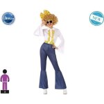 Dguisement disco atosa pour femme - chemisier pantalon et ceinture - bleu