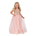 Dguisement - disney princesses - princesse rosalia - rose - 7 / 8 ans - sequins