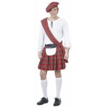Dguisement cossais rouge et blanc homme - jadeo - xl - 100% polyester - intrieur