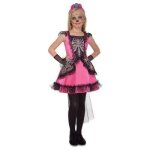 D�guisement enfant demoiselle jour des morts - squelette - rose - polyester - normes ue
