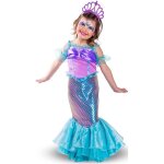 Dguisement enfant - princesse de locan - sirne - bleu - lam imprim cailles holographiques - organza ...