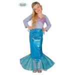 Dguisement enfant - sirena - modle mer - bleu - polyester